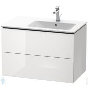 Тумба под раковину Duravit L-Cube 820х550х481 подвесная, 2 ящика, белый глянец LC629202222