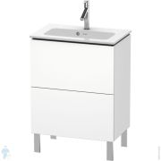 Тумба под раковину Duravit L-Cube 620х704х391 напольная, 2 ящика, белый матовый LC667301818