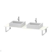 Столешница Duravit L-Cube 800х480х30 2 выреза, белый глянец LC105C02222