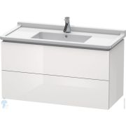 Тумба под раковину Duravit L-Cube 1020х558х469 подвесная, 2 ящика, белый глянец LC626602222