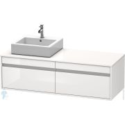 Тумба под умывальник Duravit Ketho 1400х426х550 подвесная, левая, 2 ящика, белый глянец KT6697L2222
