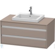 Тумба под умывальник Duravit Ketho 1000х496х550 подвесная, 2 ящика, базальт мат. KT675504343