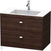 Тумба c раковиной Duravit Brioso (800х480х613) подвесная, 1 отв.под смес., каштан темный BR4606O1021
