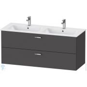 Тумба под раковину Duravit XBase 1275x475х552 подвесная, 2 ящика, графит матовый XB613004949