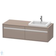 Тумба под умывальник Duravit Ketho 1400х426х550 подвесная, правая, 2 ящика, базальт мат. KT6797R4343