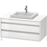 Тумба под умывальник Duravit Ketho 1000х496х550 подвесная, 2 ящика, белый глянец KT675502222