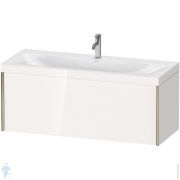 Тумба с умывальником Duravit XViu 1200х480х503 1 ящик, белый глянец/шампань XV4612OB122C