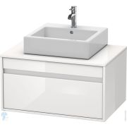 Тумба под умывальник Duravit Ketho 800х426х550 подвесная, 1 ящик, белый глянец KT669402222