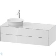 Тумба под раковину Duravit White Tulip WT4987L8585 1300х408х550 подвесная, 2 выдв. ящ., белый глянец