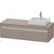 Тумба под умывальник Duravit Ketho 1400х426х550 подвесная,правая, 2 ящика, базальт мат. KT6697R4343