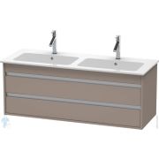 Тумба под умывальник Duravit Ketho 1270х480х475 подвесная, 2 ящика, базальт мат. KT643204343