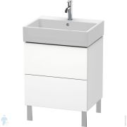 Тумба под раковину Duravit L-Cube 584х582х459 напольная, 2 ящика, белый матовый LC677501818
