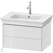 Тумба под раковину Duravit White Tulip WT434108585 684х410х458 подвесная, 2 выдв. ящ., белый глянец