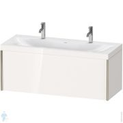 Тумба с умывальником Duravit XViu 1200х480х503 1 ящик, белый глянец/шампань XV4613OB122C