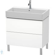 Тумба под раковину Duravit L-Cube 784х582х459 напольная, 2 ящика, белый матовый LC677701818