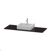 Столешница Duravit XSquare 1400х550х16 1 вырез по центру, черный глянец XS060GM4040