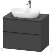 Тумба под раковину Duravit D-Neo 800х550х644мм, подвесная, 2 ящика, графит матовый DE4967004490000