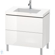 Тумба с умывальником Duravit L-Cube 800х698х480 2 ящика, 1 отв. под смес., белый матовый LC6937O1818
