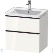 Тумба под раковину Duravit D-Neo 634х625х452 подвесная, 2 ящика, белый глянец DE435400422000