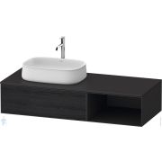 Тумба под раковину Duravit Zencha 281х1300х550мм, подвесная, цвет черный дуб ZE4818016800000