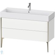 Тумба напольная Duravit XViu 1184х493х454 2 выдвижных ящикa, белый матовый/шампань XV45380B118