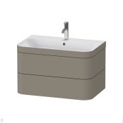 Тумба с раковиной Duravit Happy D.2 Plus 775х468х490 2 ящика, каменно-серы шелк. мат. HP4637N9292