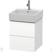 Тумба под раковину Duravit L-Cube 484х544х459 подвесная, 2 ящика, белый матовый LC627401818