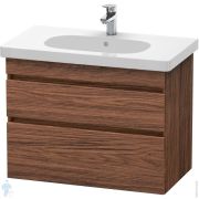 Тумба под раковину Duravit DuraStyle 800х610х453 подвесная, 2 ящика, орех темный DS648402121