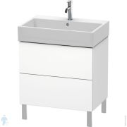 Тумба под раковину Duravit L-Cube 684х582х459 напольная, 2 ящика, белый матовый LC677601818