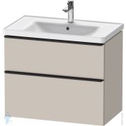 Тумба под раковину Duravit D-Neo 784х452х625 подвесная, 2 ящика, цвет: тауп матовый DE4355004910000