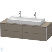 Тумба под раковину Duravit XSquare 1400х400х548 подвесная, 4 ящ., фланелево-серый шелк. мат. XS4915M9090