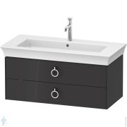 Тумба под раковину Duravit White Tulip WT43520H1H1 984х458х410 подвесная, 2 ящика, графит глянец