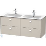 Тумба под раковину Duravit Brioso 1290х479х553 подвесная, 4 ящика, цвет: серо-коричневый матовый, ручки хром BR410601091