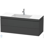 Тумба с умывальником Duravit L-Cube 1200х500х480 2 ящика, 1 отв. под смес, графит суперматовый LC6929O8080