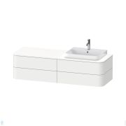 Тумба под раковину справа Duravit Happy D.2 Plus 1600х408х550 4 ящ., белый шелк.-мат.лак HP4963R3636