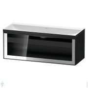 Тумба с раковиной Duravit Vitrium 1200х479х443 подвесная, 1 ящ, Parsol Grey/чер. дуб VT4298N1616001G