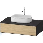 Тумба под раковину Duravit Zencha 281х1000х550мм, подвесная, натуральный дуб/черный ZE4811030800000