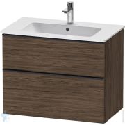 Тумба под раковину Duravit D-Neo 810x625х462 подвесная, 2 ящика, темный орех DE4362004210000