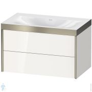 Тумба с умывальником Duravit XViu 800х503х480 2 ящика, белый глянец/шампань XV4615NB122P