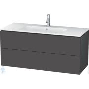 Тумба под раковину Duravit L-Cube 1220х550х481 подвесная, 2 ящика, графит матовый LC624304949