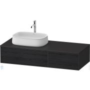 Тумба под раковину Duravit Zencha 281х1300х550мм, подвесная, цвет черный дуб ZE4816016800000