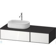 Тумба под раковину Duravit Zencha 281х1300х550мм, подвесная, белый/черный ZE4816064800000