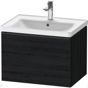 Тумба с раковиной Duravit D-Neo 650х440х480 подвесная, 1 ящик, черный дуб DE4254004160000+2367650000
