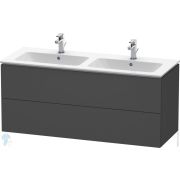 Тумба под раковину Duravit L-Cube 1290х550х481 подвесная, 2 ящика, графит матовый LC625804949