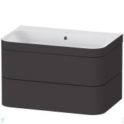 Тумба с раковиной Duravit Happy D.2 Plus 775х468х490 2 ящика, графит матовый HP4637N8080