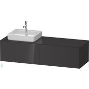 Тумба под раковину Duravit White Tulip WT4864LH1H10000 1600х408х550мм, 2 ящика, белый матовый