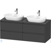 Тумба под умывальник Duravit Ketho.2 568x1400x550 подвесная, 4 ящика, графит матовый K24898B49490000