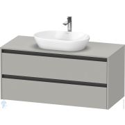 Тумба под умывальник Duravit Ketho.2 568x1200x550 подвесн., 2 ящика, бетон.-сер.мат. K24897007070000