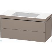 Тумба с умывальником Duravit L-Cube 1000х500х480 2 ящ., без отв. под смес., базальт мат. LC6928N4343