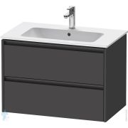 Тумба под умывальник Duravit Ketho.2 550x810x480 подвесная, 2 ящика, графит матовый K25263049490000